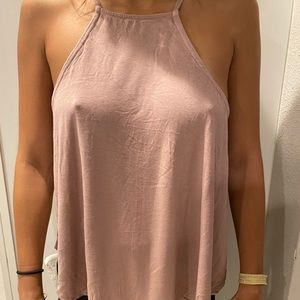 Float nude halter top